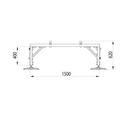 Конструкция опорная для установки оборудования TECHNORAPTOR FOOT 1500х2000 тип 1 KM-TR-F-SSEI-1500-2