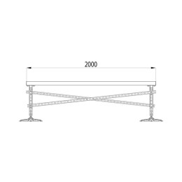 Конструкция опорная для установки оборудования TECHNORAPTOR FOOT 1500х2000 тип 1 KM-TR-F-SSEI-1500-2