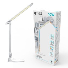 Светильник светодиодный настольный GTL 10Вт 2700-6500К 550лм 5В диммир. + ночник бел. GAUSS GT2041