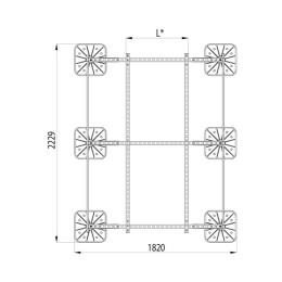 Конструкция опорная для установки оборудования TECHNORAPTOR FOOT 1500х2000 тип 2 KM-TR-F-SSEI-1500-2