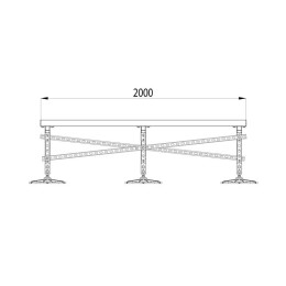 Конструкция опорная для установки оборудования TECHNORAPTOR FOOT 1500х2000 тип 2 KM-TR-F-SSEI-1500-2