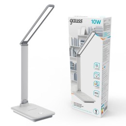 Светильник светодиодный настольный GTL 10Вт 3000-6000К 550лм 5В с USB-разъемом диммир. бел. GAUSS GT