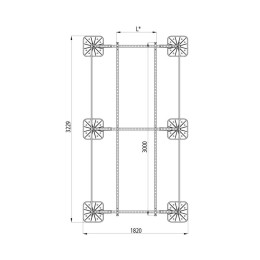 Конструкция опорная для установки оборудования TECHNORAPTOR FOOT 1500х3000 тип 1 KM-TR-F-SSEI-1500-3
