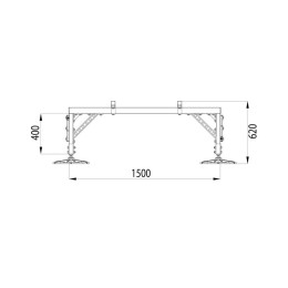 Конструкция опорная для установки оборудования TECHNORAPTOR FOOT 1500х3000 тип 1 KM-TR-F-SSEI-1500-3