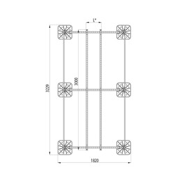 Конструкция опорная для установки оборудования TECHNORAPTOR FOOT 1500х3000 тип 4 KM-TR-F-SSEI-1500-3