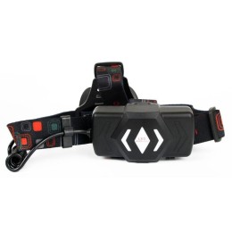 Фонарь аккумуляторный налобный E1334 3LED 4Вт фокус 4 режима аккум. 3.7В метал. син./черн. Ultraflas