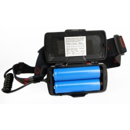 Фонарь аккумуляторный налобный E1334 3LED 4Вт фокус 4 режима аккум. 3.7В метал. син./черн. Ultraflas