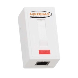 Розетка 1 порт кат.6 (класс E) 250МГц RJ45/8P8C 110/KRONE T568A/B на печатной плате неэкран. бел. NI