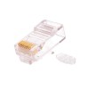 Коннектор RJ45/8P8C под витую пару кат.6 (класс E) 250МГц 50мкд универс. ножи неэкран. со вставкой (