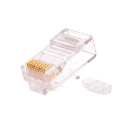 Коннектор RJ45/8P8C под витую пару кат.6 (класс E) 250МГц 50мкд универс. ножи неэкран. со вставкой (