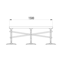 Конструкция опорная для установки оборудования TECHNORAPTOR FOOT 2000х1500 тип 1 KM-TR-F-SSEI-2000-1
