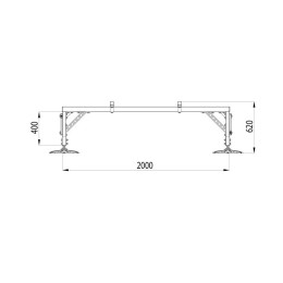 Конструкция опорная для установки оборудования TECHNORAPTOR FOOT 2000х1500 тип 2 KM-TR-F-SSEI-2000-1