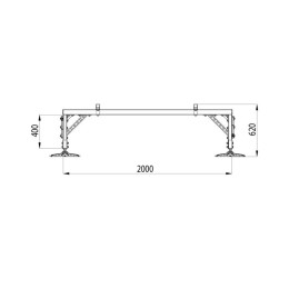 Конструкция опорная для установки оборудования TECHNORAPTOR FOOT 2000х2000 KM-TR-F-SSEI-2000-2000 КМ