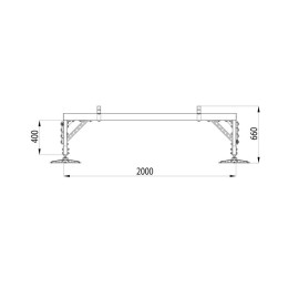 Конструкция опорная для установки оборудования TECHNORAPTOR FOOT 2000х2500 KM-TR-F-SSEI-2000-2500 КМ