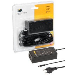 Драйвер LED ИПСН ECO 3528 36Вт 12В сетевая вилка-блок -JacK 5.5 мм IP20 IEK LSP2-036-12-20-11