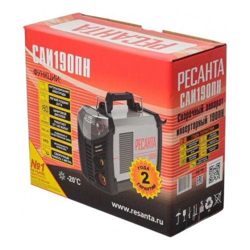Инвертор сварочный САИ-190ПН 190А d5 140-240В IP21 форсаж дуги Ресанта 65/19