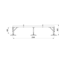 Конструкция опорная для установки оборудования TECHNORAPTOR FOOT 2500х2500 KM-TR-F-SSEI-2500-2500 КМ