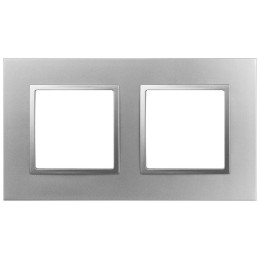 Рамка 2-м Elegance 14-5012-03 Classic алюм. Эра Б0060578
