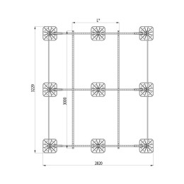 Конструкция опорная для установки оборудования TECHNORAPTOR FOOT 2500х3000 тип 1 KM-TR-F-SSEI-2500-3