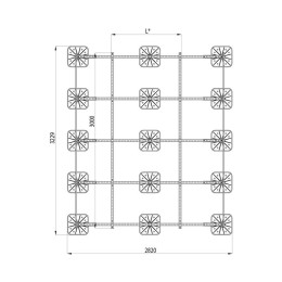 Конструкция опорная для установки оборудования TECHNORAPTOR FOOT 2500х3000 тип 3 KM-TR-F-SSEI-2500-3