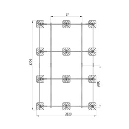 Конструкция опорная для установки оборудования TECHNORAPTOR FOOT 2500х4000 KM-TR-F-SSEI-2500-4000 КМ