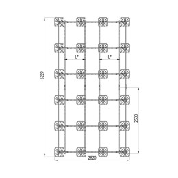 Конструкция опорная для установки оборудования TECHNORAPTOR FOOT 2500х5000 KM-TR-F-SSEI-2500-5000 КМ