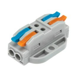 Клемма строительно-монтажная СМК проходная 222-422P 2п 0.08-4кв.мм с монтажной площадкой сер. (блист