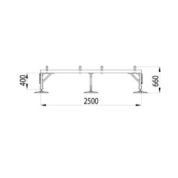 Конструкция опорная для установки оборудования TECHNORAPTOR FOOT 2500х6000 KM-TR-F-SSEI-2500-6000 КМ