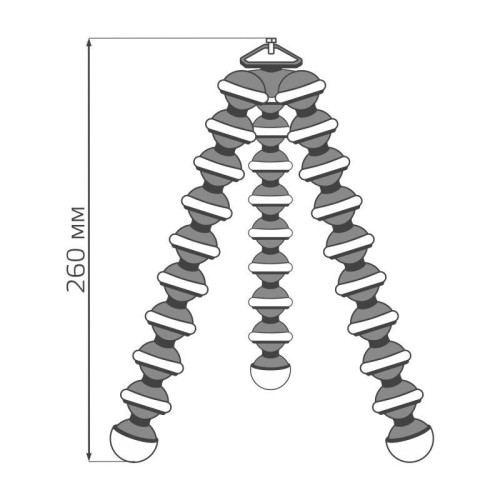 Тренога гибкая Ring для установки кольцевого светильника сер. GAUSS RL101