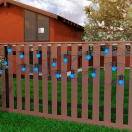 Гирлянда светодиодная Белт Лайт Holiday 10 ламп 7.7м синий IP44 GAUSS HL063