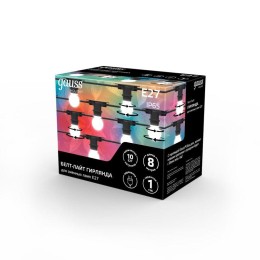 Гирлянда для сменных ламп Белт Лайт Holiday 10 ламп 8м черн. IP65 GAUSS HL070