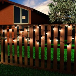 Гирлянда для сменных ламп Белт Лайт Holiday 10 ламп 8м черн. IP65 GAUSS HL070