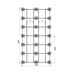 Конструкция опорная для установки оборудования TECHNORAPTOR FOOT 3000х6000 тип 1 KM-TR-F-SSEI-3000-6