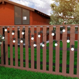 Гирлянда светодиодная Белт Лайт Holiday 10 ламп 7.7м бел. IP44 GAUSS HL062