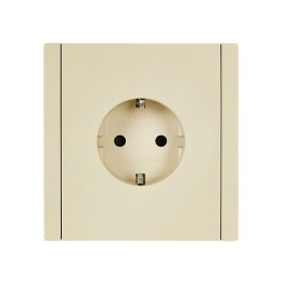 Розетка СП FORTE&PIANO FP413 16А с заземл. защ. шторки безвинт. крепл. ваниль IEK FP-R14-16-1-K10