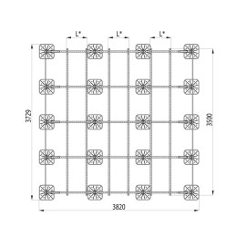 Конструкция опорная для установки оборудования TECHNORAPTOR FOOT 3500х3500 KM-TR-F-SSEI-3500-3500 КМ