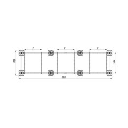 Конструкция опорная для установки оборудования TECHNORAPTOR FOOT 5000х1500 KM-TR-F-SSEI-5000-1500 КМ