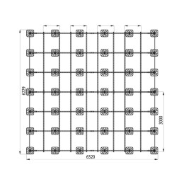 Конструкция опорная для установки оборудования TECHNORAPTOR FOOT 6000х6000 KM-TR-F-SSEI-6000-6000 КМ