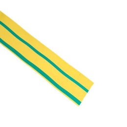 Трубка термоусадочная ТУТ нг 40/20 желт./зел. (уп.50м) EKF tut-40-yg
