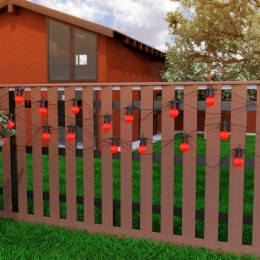 Гирлянда светодиодная Белт Лайт Holiday 10 ламп 7.7м красн. IP44 GAUSS HL064