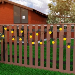 Гирлянда светодиодная Белт Лайт Holiday 10 ламп 7.7м жел. IP44 GAUSS HL065