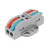 Клемма строительно-монтажная СМК проходная 222-422P 2п 0.08-4кв.мм с монтажной площадкой сер. (уп.50