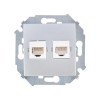 Розетка компьютерная 2-м СП Simon 15 RJ45 кат.5E Systimax механизм алюм. Simon 1591593-033