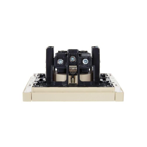 Розетка СП FORTE&PIANO FP415 16А с заземл. защ. шторки винт. крепл. ваниль IEK FP-R14-16-K10