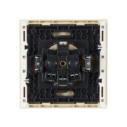 Розетка СП FORTE&PIANO FP415 16А с заземл. защ. шторки винт. крепл. ваниль IEK FP-R14-16-K10