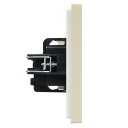 Розетка СП FORTE&PIANO FP415 16А с заземл. защ. шторки винт. крепл. ваниль IEK FP-R14-16-K10