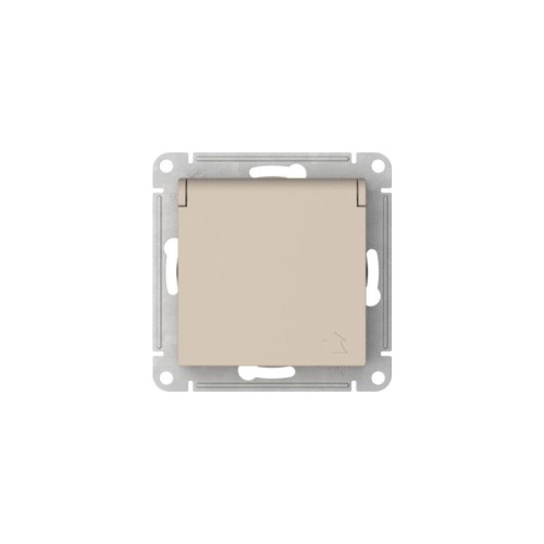Розетка AtlasDesign 16А IP20 с заземл. защ. шторки с крышкой быстрозажим. клем. механизм песочн. SE