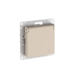Розетка AtlasDesign 16А IP20 с заземл. защ. шторки с крышкой быстрозажим. клем. механизм песочн. SE
