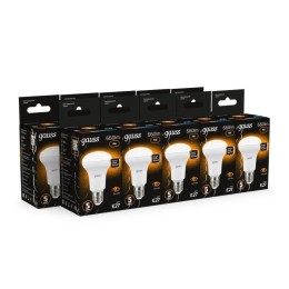 Лампа светодиодная Black 9Вт R63 рефлектор 3000К тепл. бел. E27 660лм GAUSS 106002109