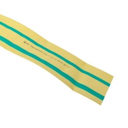 Трубка термоусадочная ТУТ нг 50/25 желт./зел. (уп.50м) EKF tut-50-yg